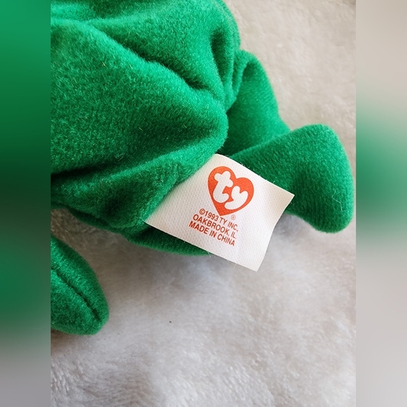 Ty Teenie Beanie Babies McDonalds Teddy Erin with tag 14 cm 1993 - Picture 2 of 6